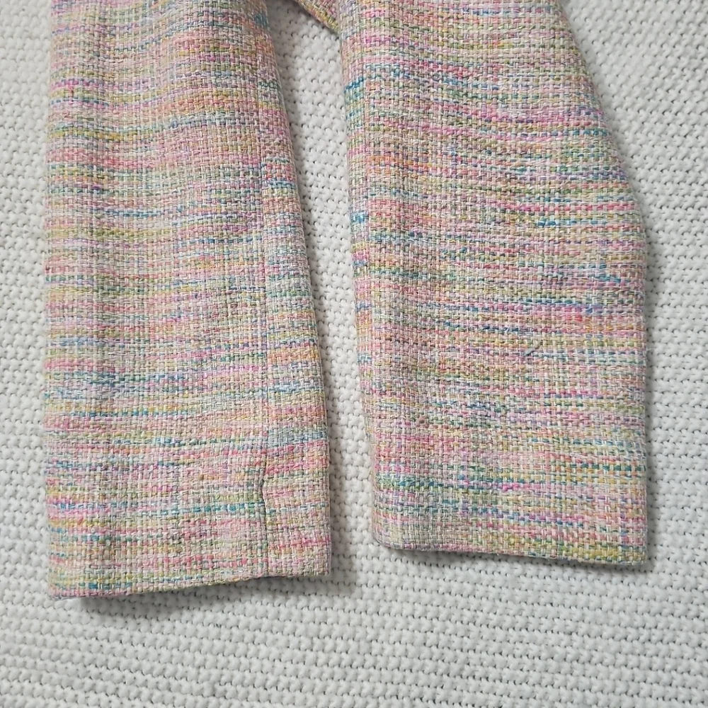 Giancarlo Ferrari Vintage‎ 100% Silk Multicolor Tweed Jacket/Blazer Womens 12